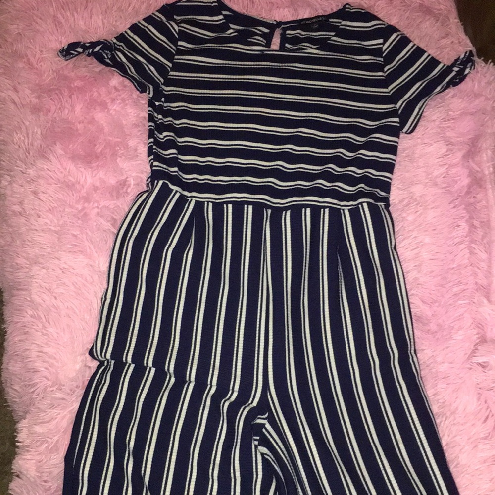 Romper Navy/White Stripe